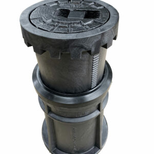 Straßenkappe "Serius GRIP" nach DIN4057 für Hausanschlussschieber - höhenverstellbar - aus Kunststoff