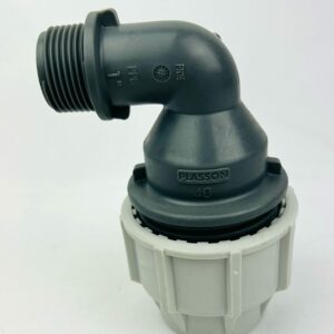 Winkel-Anschlußverschraubung 90° AD 50 mm x 1 1/4" AG