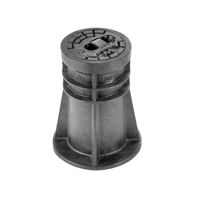 Straßenkappe "Serius" nach DIN4057 für Hausanschlussschieber - starr - aus Kunststoff