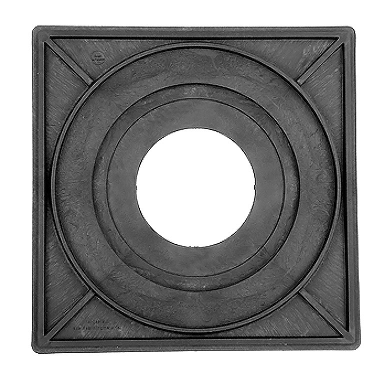 Tragplatte Kunststoff für runden Strassenkappenfuß